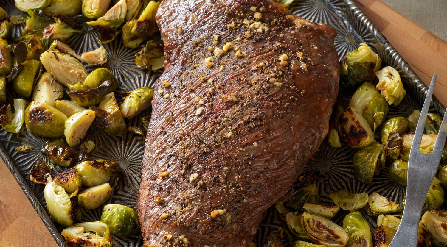 One Pan Roasted Beef Tri-Tip & Brussels Sprouts
