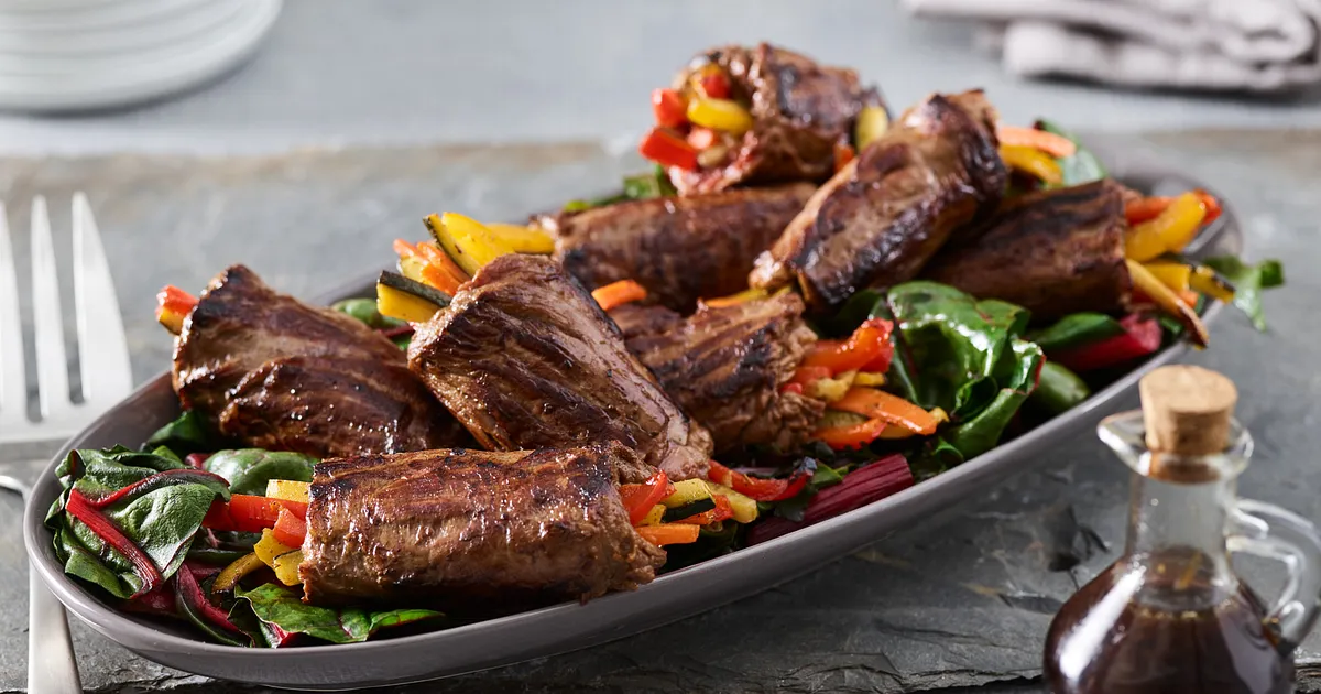Balsamic-Glazed Skirt Steak Beef Rolls | Beef Loving Texans | Beef Loving Texans is your one-stop in