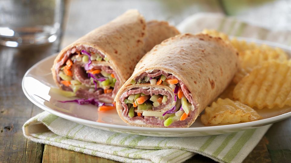 Roast Beef & Veggie Wraps