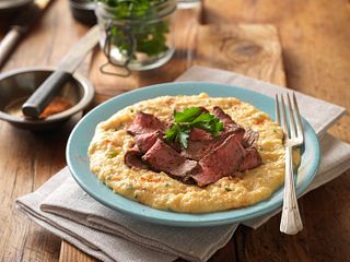Cajun Style Steak and Grits