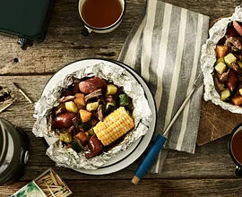 Foil Packet Beef and Vegetable Meal