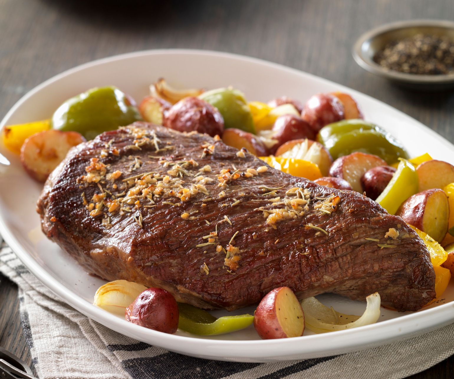 Beef Tri-Tip Roast with Rosemary-Garlic Vegetables