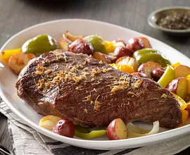 Beef Tri-Tip Roast with Rosemary-Garlic Vegetables