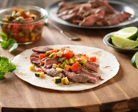 Quick Beef Fajitas with Pico De Gallo