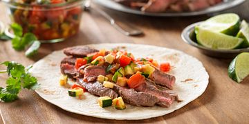 Quick Beef Fajitas with Pico De Gallo