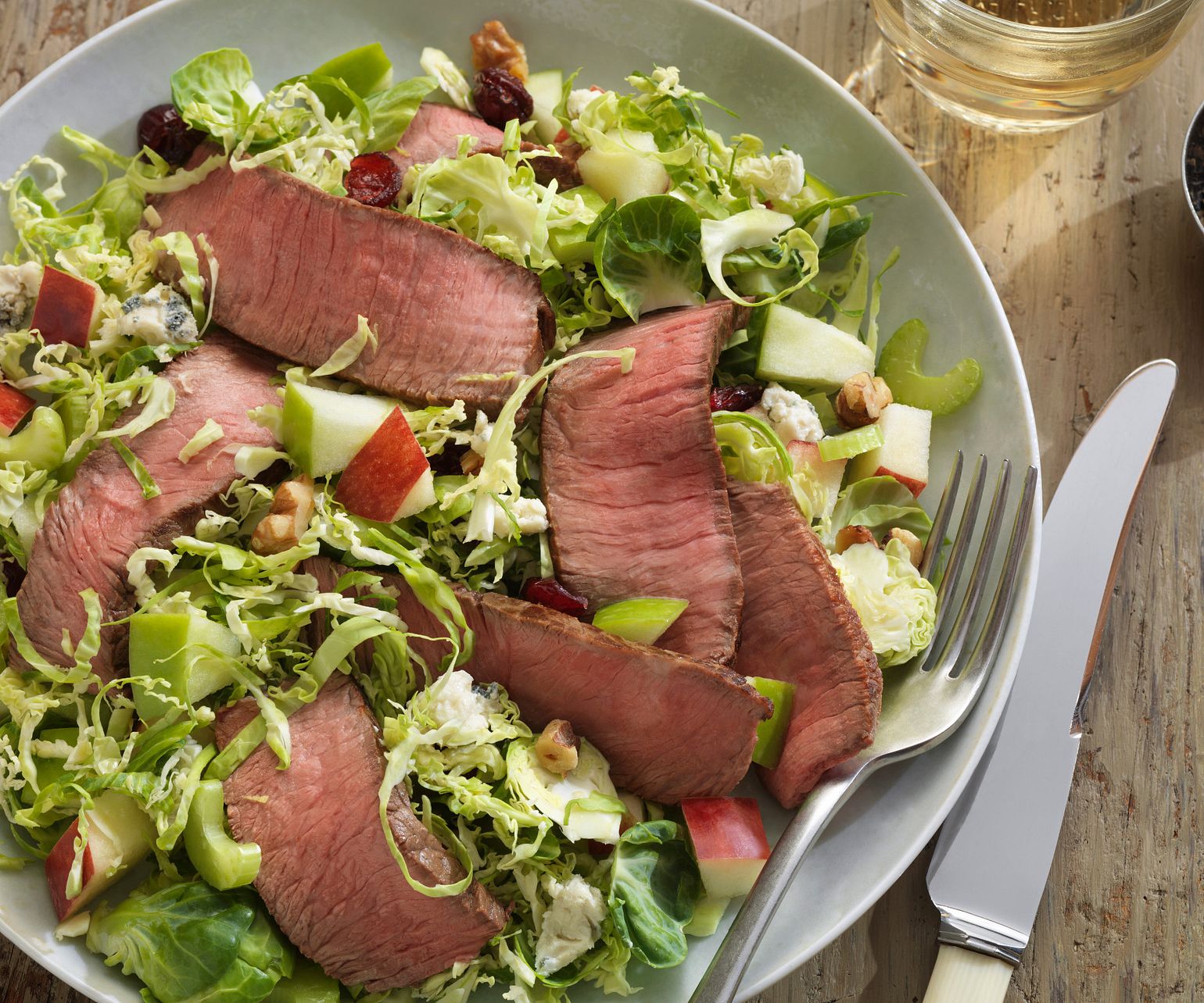 Four-Seasons Beef and Brussels Sprout Chopped Salad