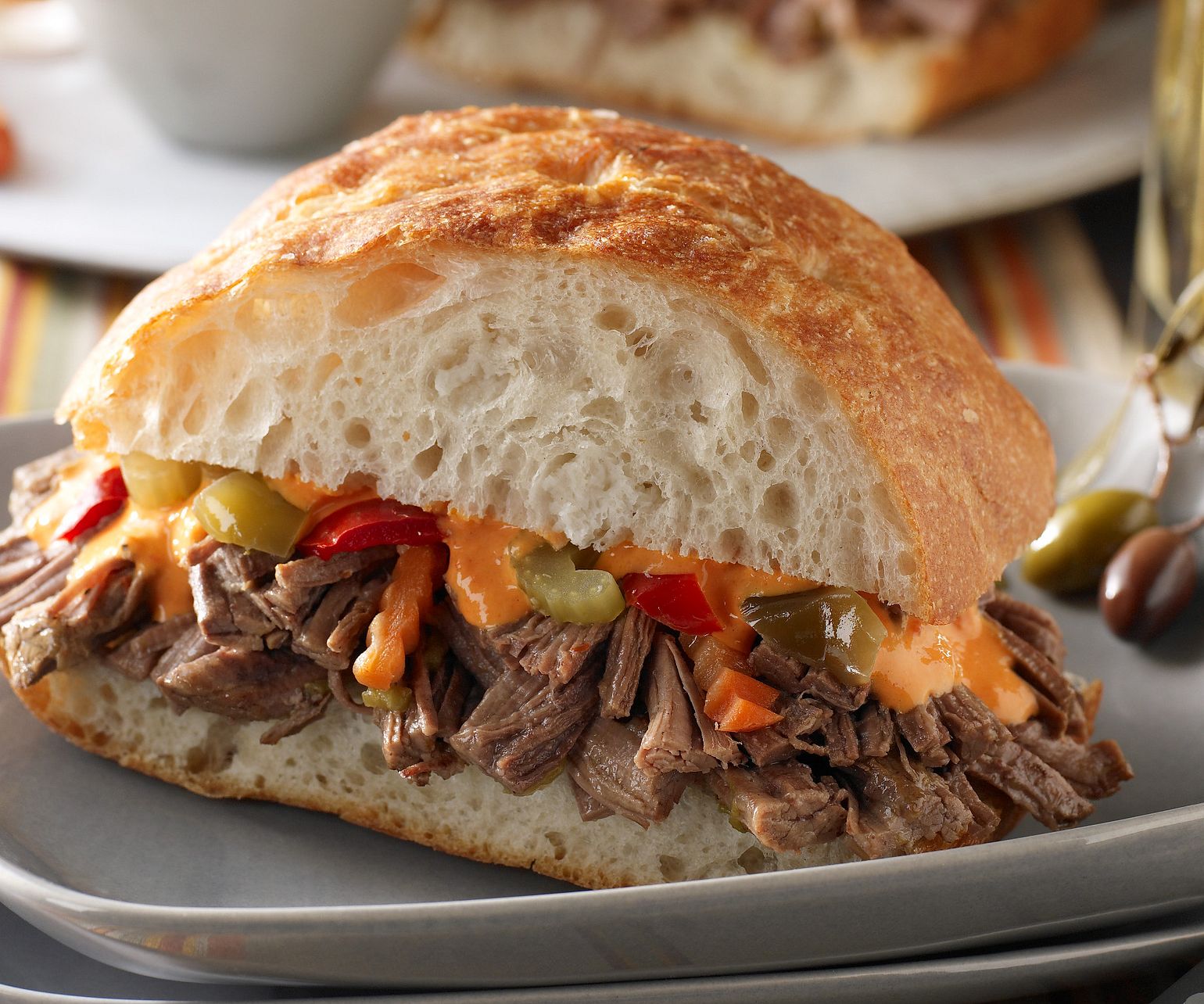 Spicy Braised Brisket Sandwiches