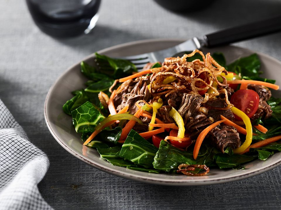 Thai-Braised Beef Shanks and Fresh Pickled Vegetable Salad