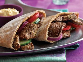 Mediterranean Beef Pitas