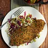 Bavarian Beef Schnitzel with  Warm Tangy Slaw