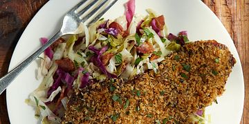 Bavarian Beef Schnitzel with Tangy Slaw