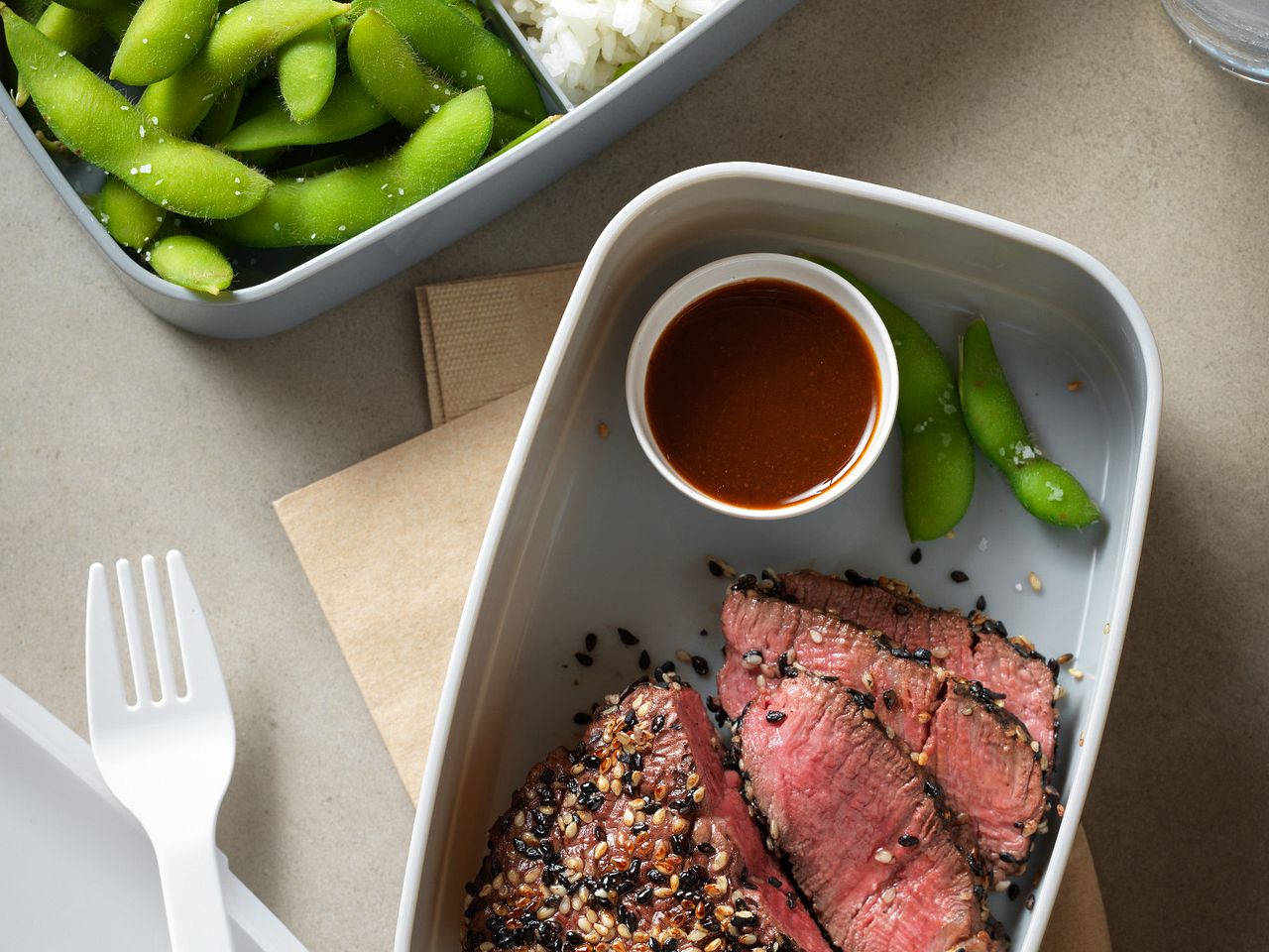Sesame-Crusted Bento Box