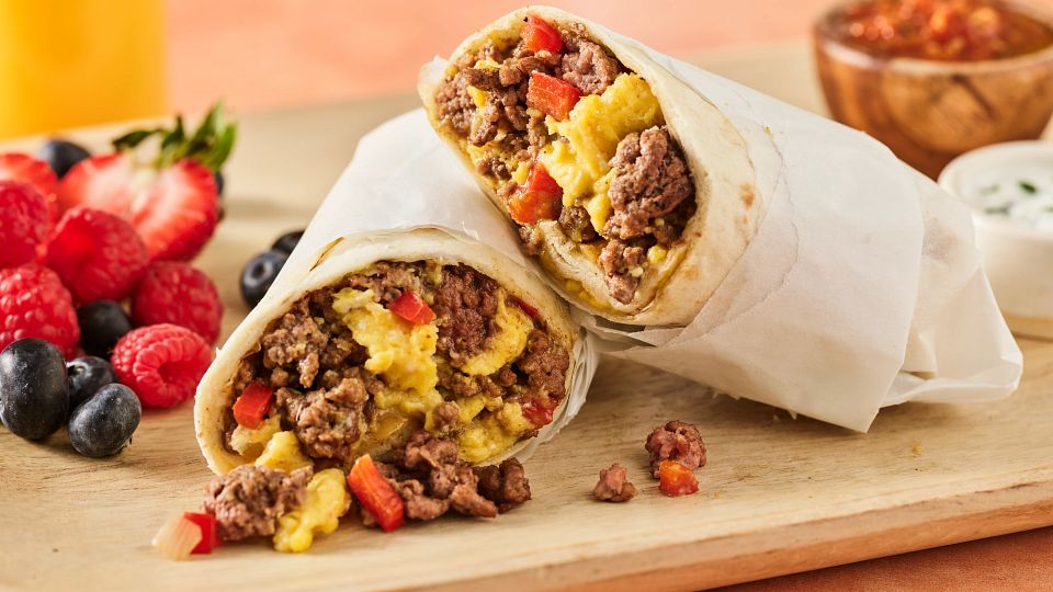 Beef Breakfast Burritos