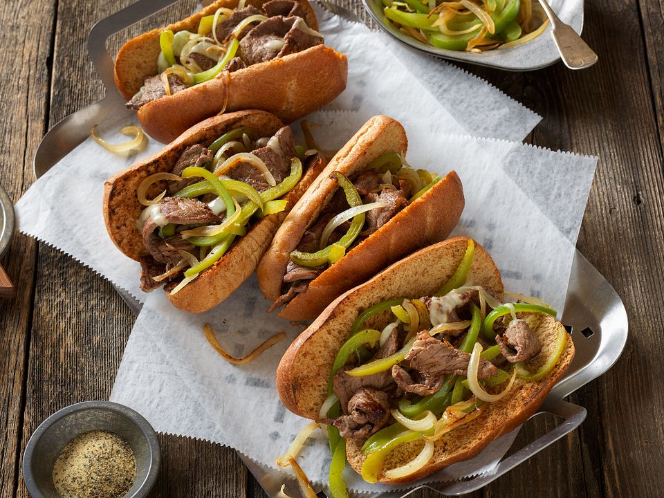 Philly Beef Cheesesteak Sandwiches