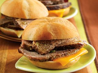 Tomatillo Salsa Beef Mini Sandwiches
