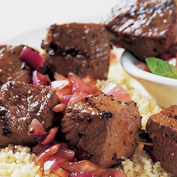 Steak Kabobs with Caramelized Onion Relish