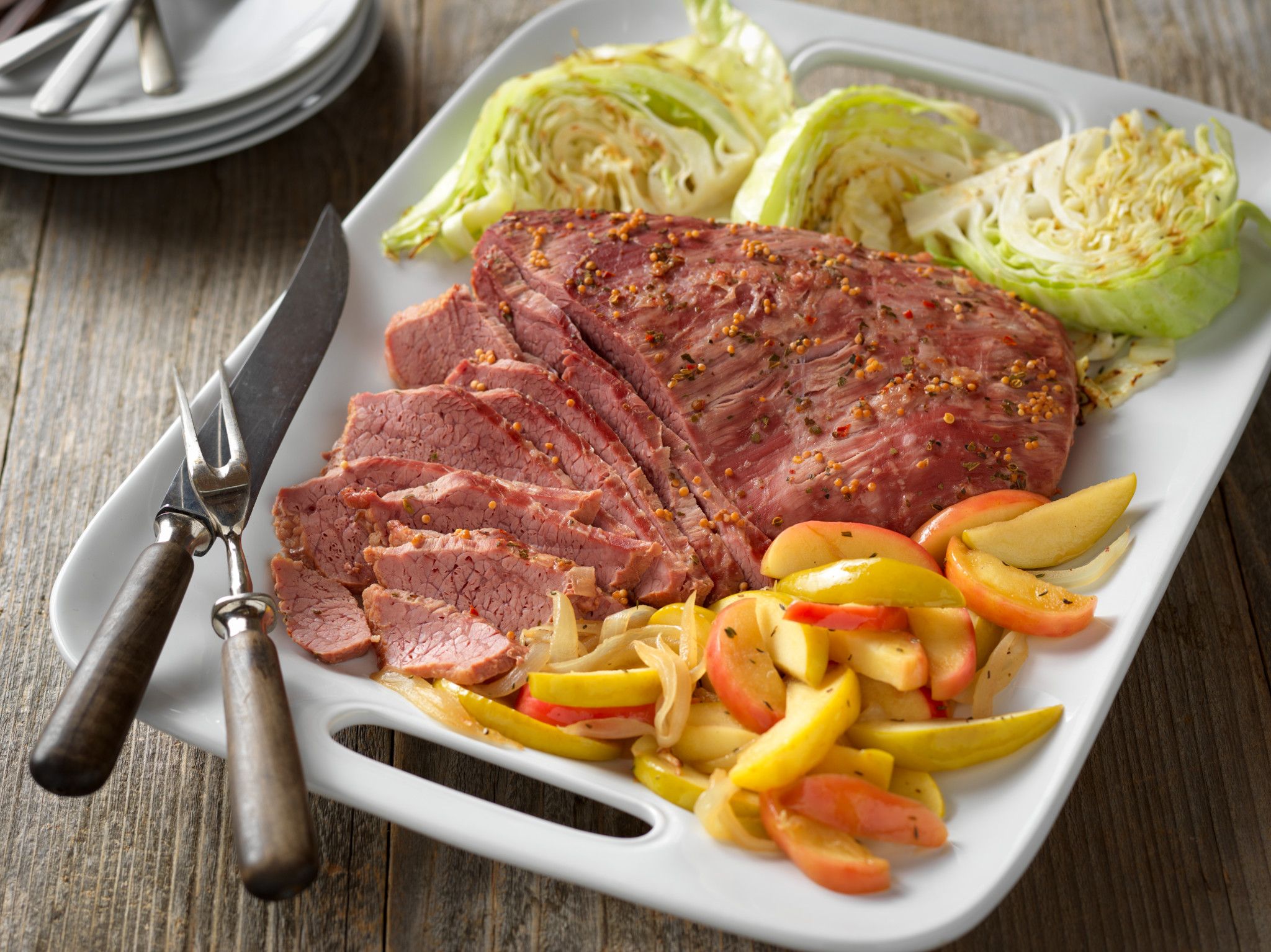 Corned Beef with Apple-Onion Saute