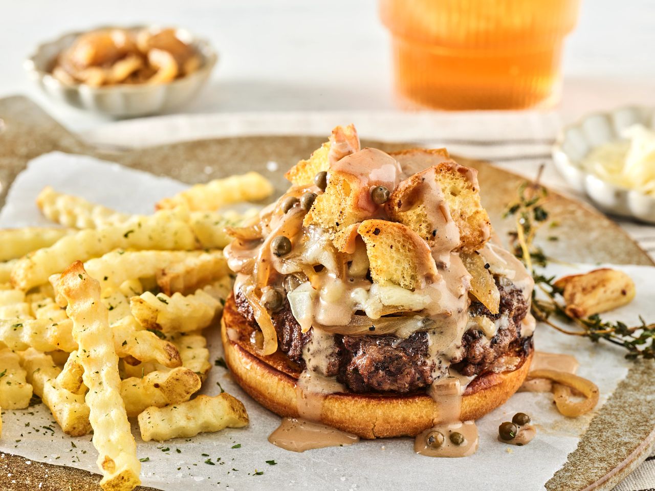 French Onion Burger