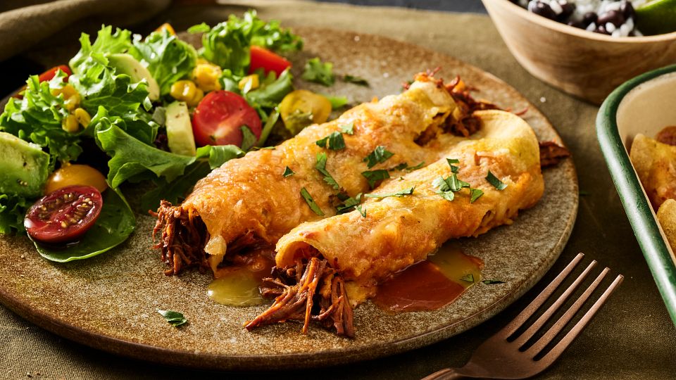 Cheesy Beef Enchiladas
