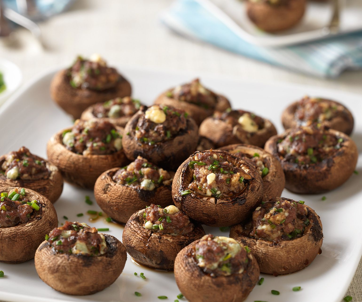 Beef and Blue Cheese-Stuffed Mushrooms