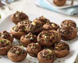 Beef and Blue Cheese-Stuffed Mushrooms