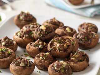 Beef and Blue Cheese-Stuffed Mushrooms