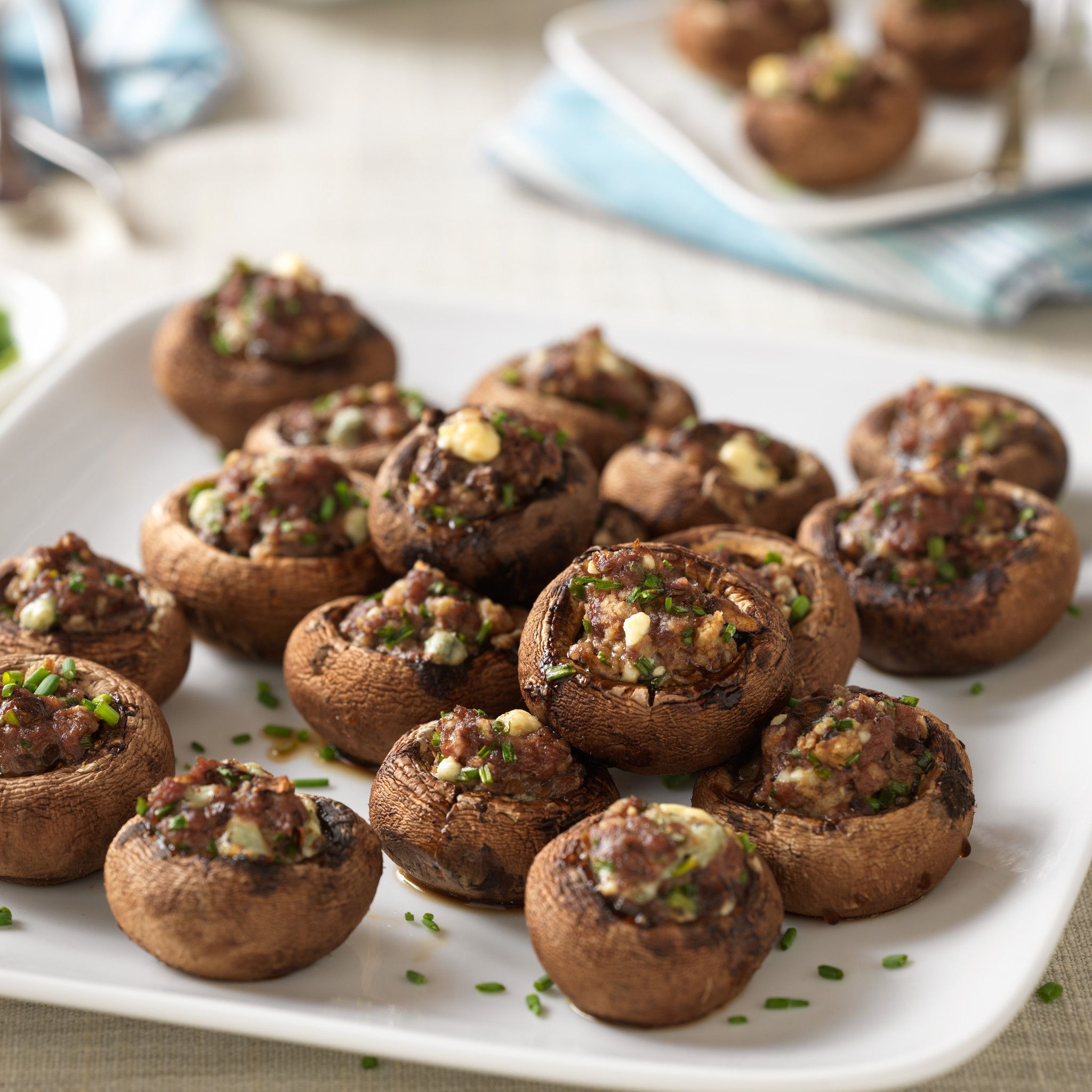 Beef and Blue Cheese-Stuffed Mushrooms