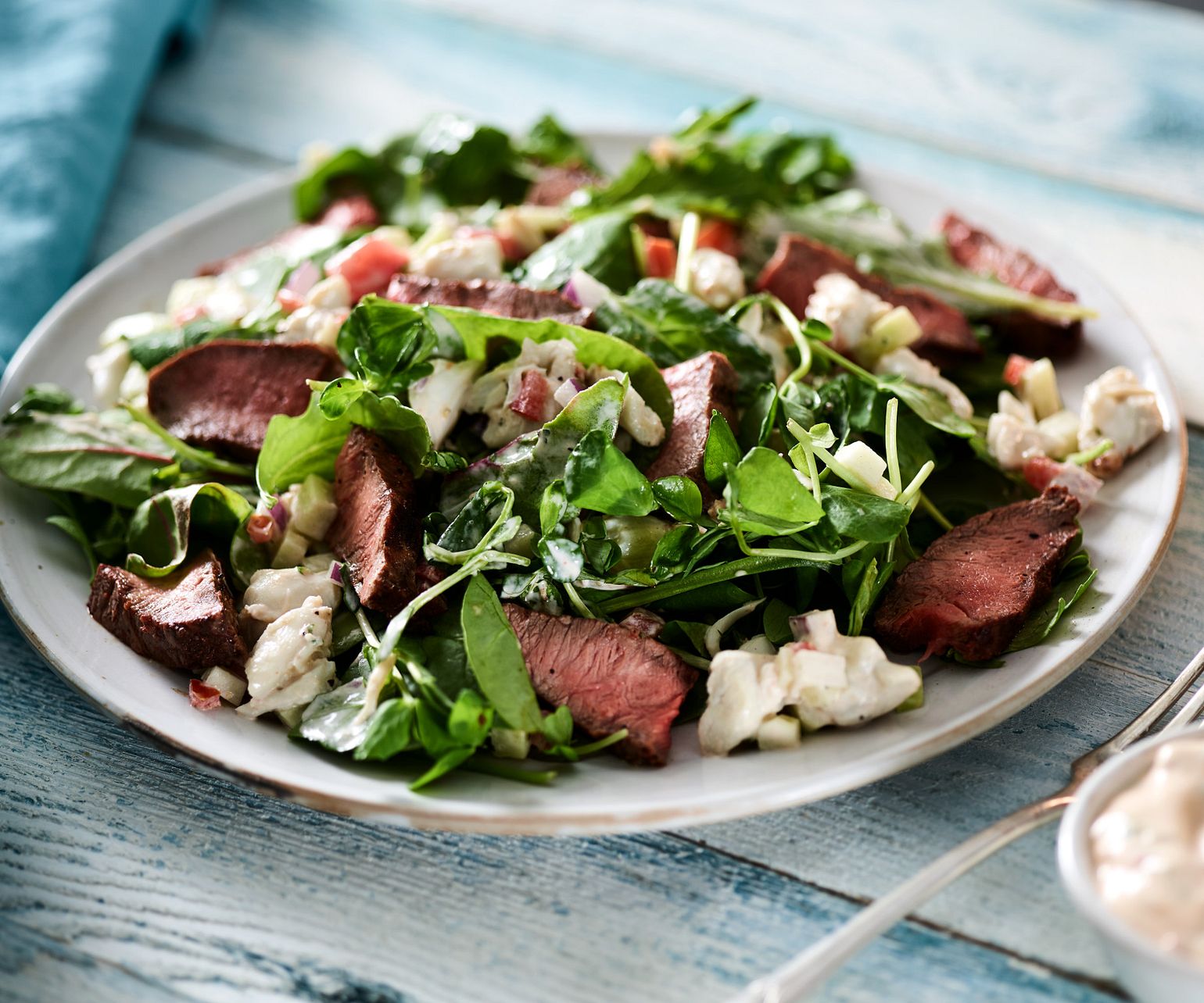 Beef Flat Iron Steak Salad with Remoulade Sauce