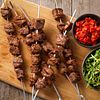 Beef Sirloin Kabobs with Roasted Red Pepper Dipping Sauce