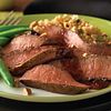 Turkish-Style Sirloin with Roasted Garlic-Fig Sauce