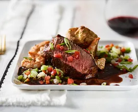 Blackened Beef Ribeye Roast Surf and Turf