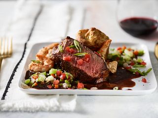 Blackened Beef Ribeye Roast Surf and Turf