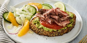 Sous Vide Beef Short Ribs with Smashed Avocado Toast