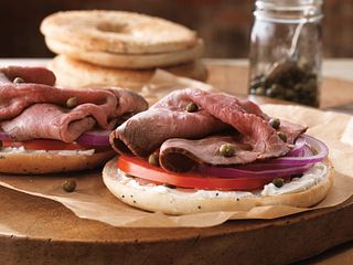 Beef and Cream Cheese Bagelwich
