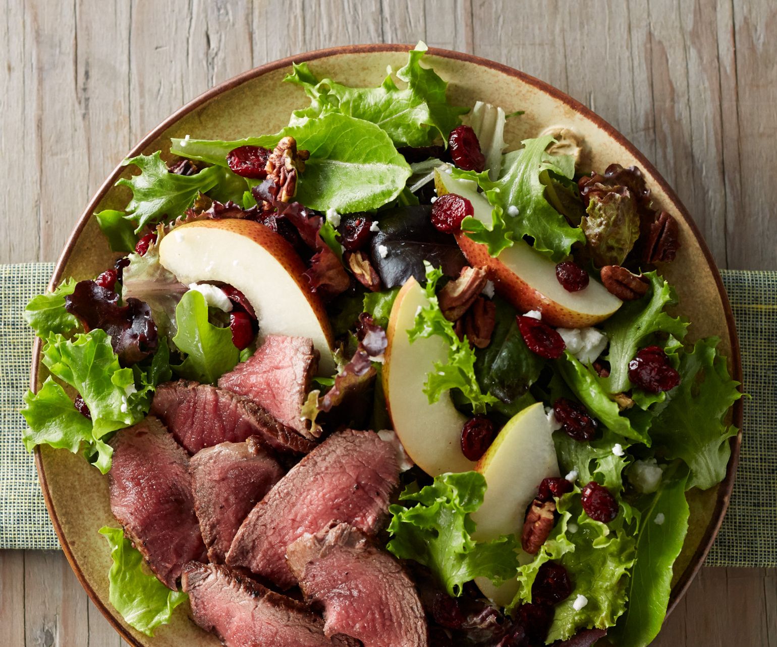 Beef Tenderloin, Cranberry and Pear Salad