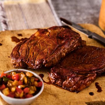 Blackstrap Steaks with Caramelized Onions