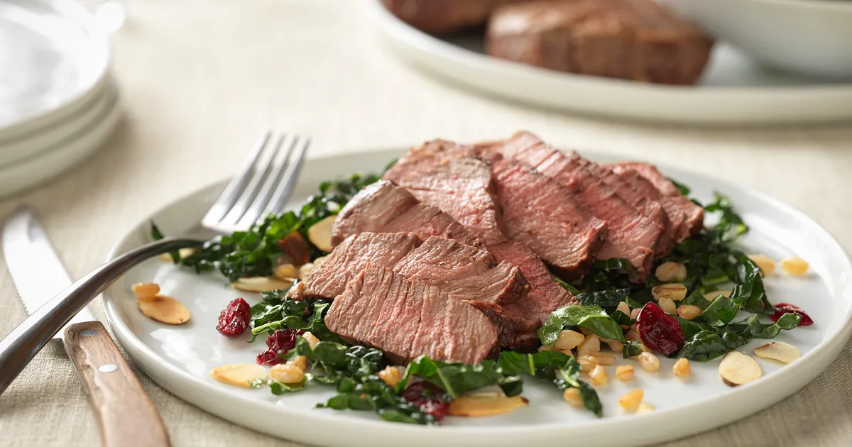 Beef Filets with Ancient Grain & Kale Salad | Beef Loving Texans | Beef Loving Texans is your one-st
