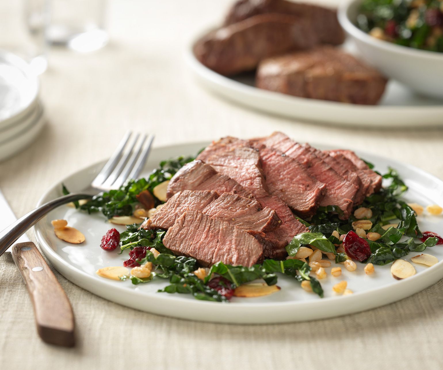 Beef Filets with Ancient Grain & Kale Salad