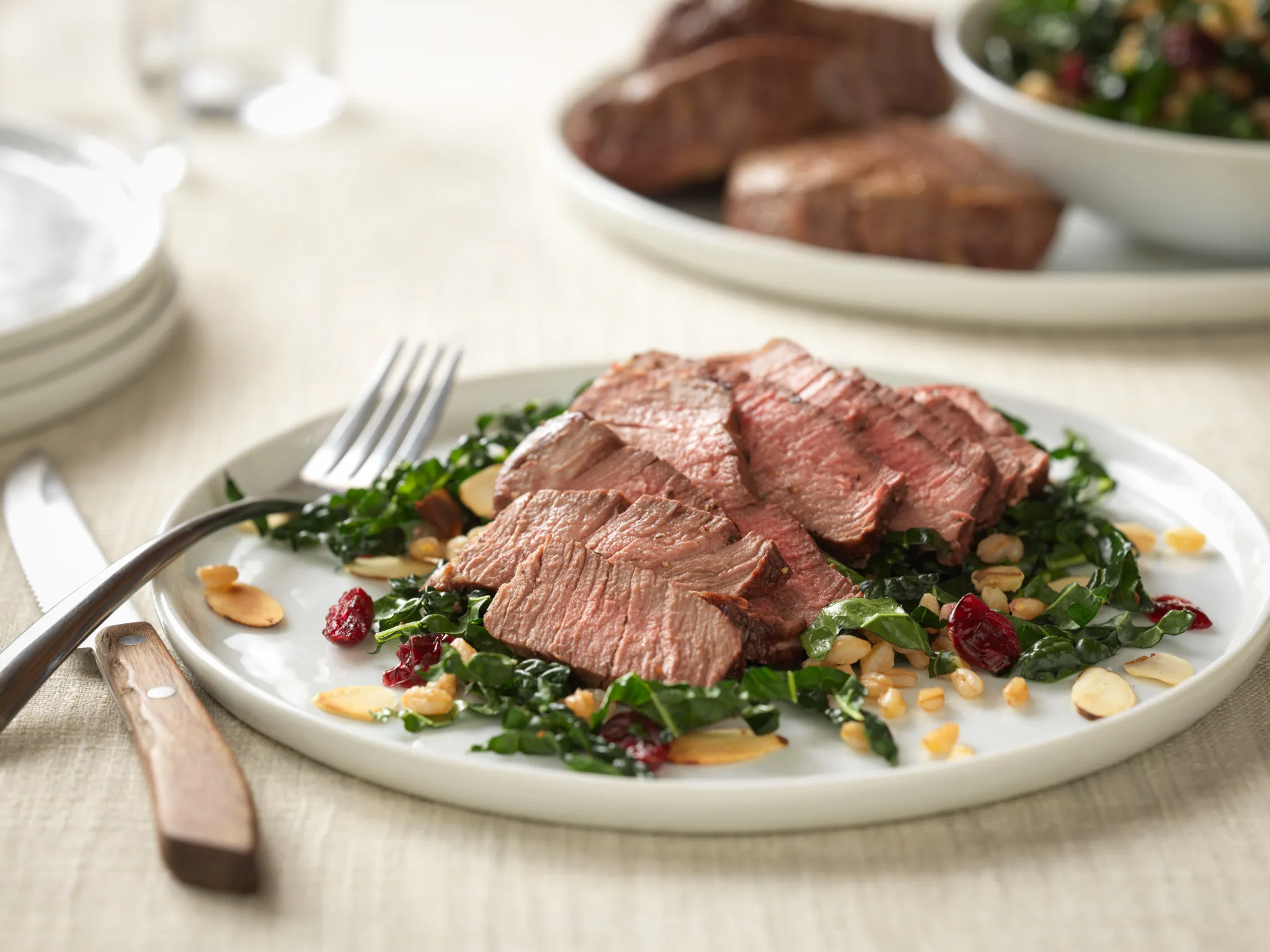 Beef Filets with Ancient Grain & Kale Salad