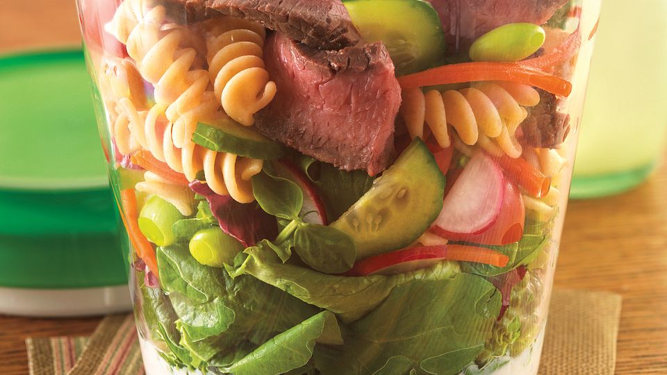 Layered Beef Salad On-The-Go