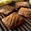 Flat Iron Steaks with Grilled Corn and Cumin-Lime Butter