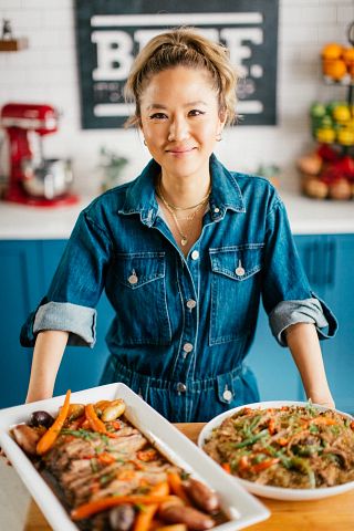 Chef Esther Choi_Korean BBQ Braised Brisket (Brisket Jjim)_ Brisket Japchae