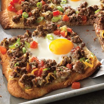 Beef Breakfast Pizza Olé