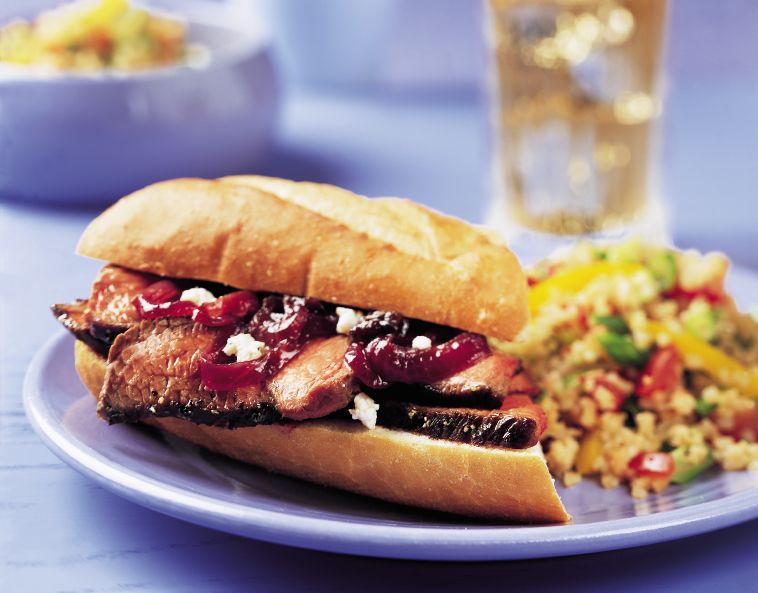 Sirloin Sandwiches with Red Onion Marmalade