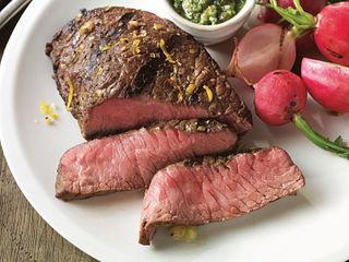 Grilled Top Sirloin Filets with Italian Salsa Verde