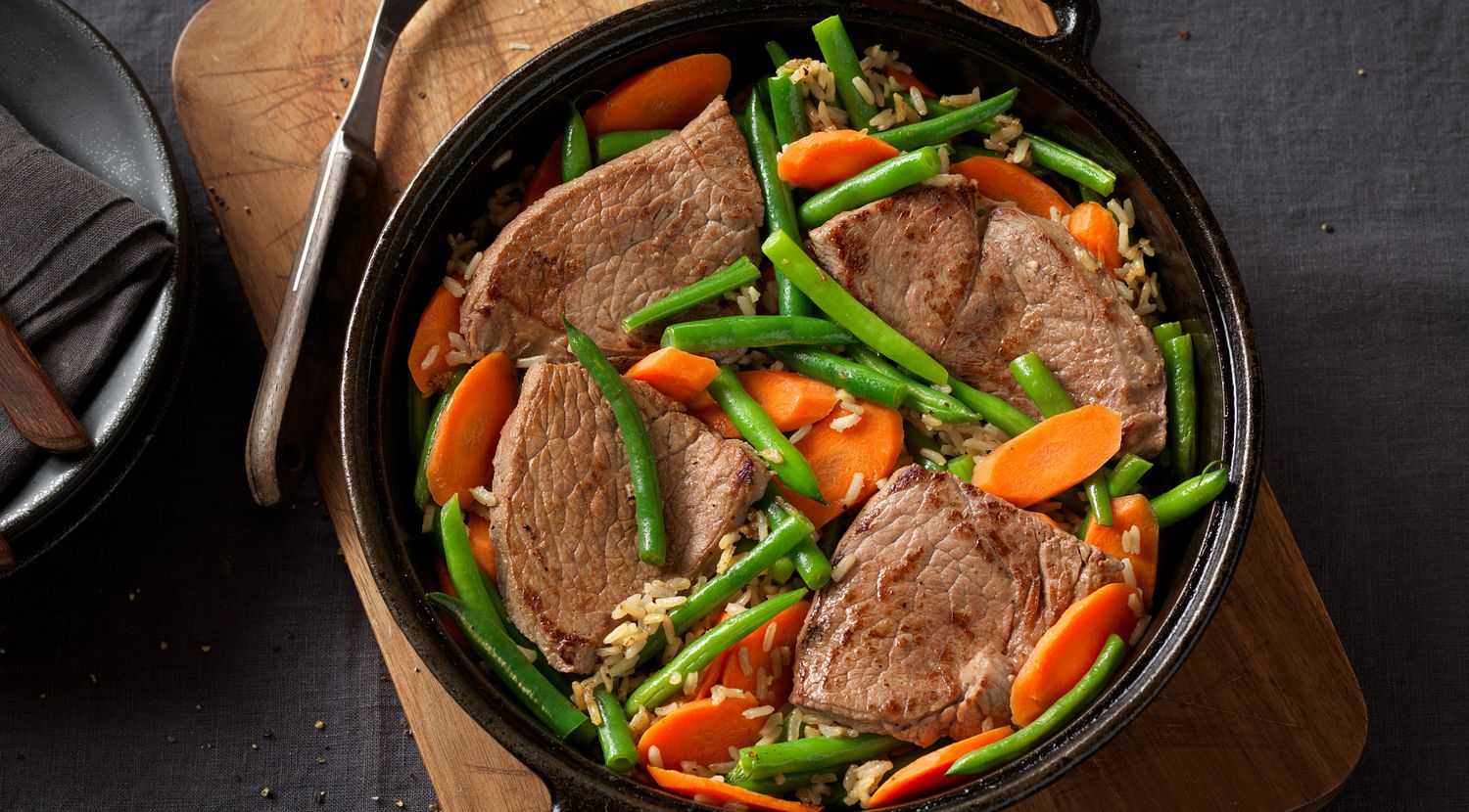 Beef Top Sirloin Steak with Brown Rice & Vegetables