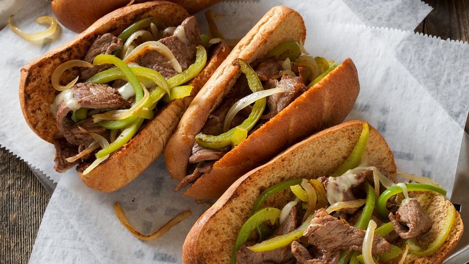 Philly Beef Cheesesteak Sandwiches
