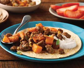 Beefy Sweet Potato Mash-Up