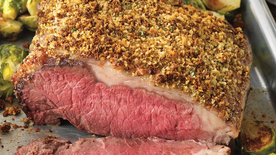 Parmesan-Crusted Strip Roast