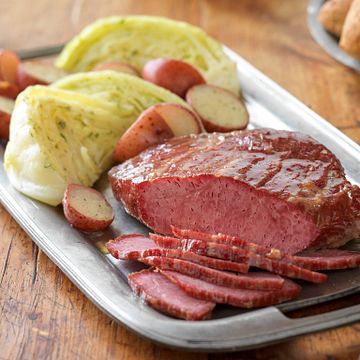 Homestyle Corned Beef with Dilled Cabbage Horizontal